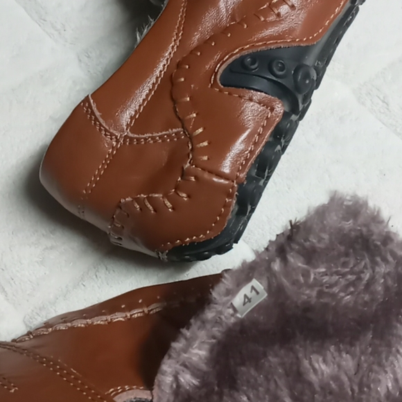 Unisex One of a kind Faux Lined Leather Mocs main image 12